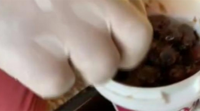 Uyuşturucuyu hurma içine enjekte ettiler