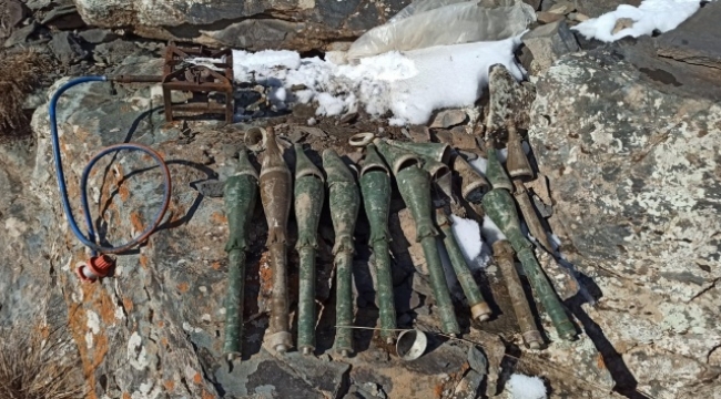 10 adet RPG-7 antitank roketatar mühimmatı ele geçirildi
