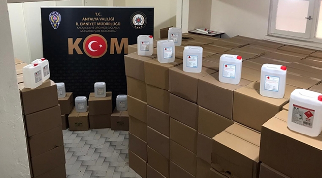 15,5 ton sahte içki ele geçirildi