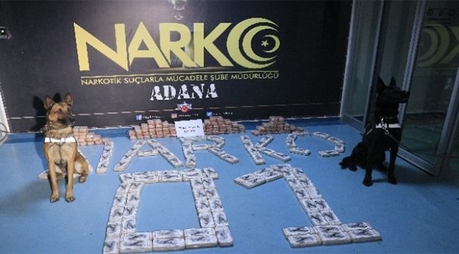 Adana'da 77 kilo uyuşturucu ele geçirildi