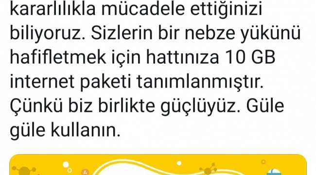 Filyasyon ekibi bin sağlık çalışanına aylık 10 GB internet