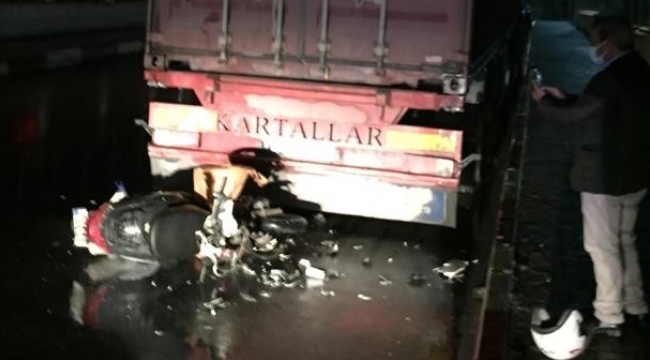 Motosikletli gencin feci ölümü