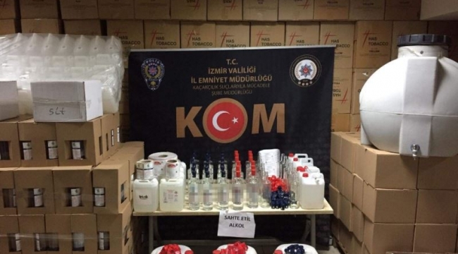 Sahte etil alkol imalatına operasyon
