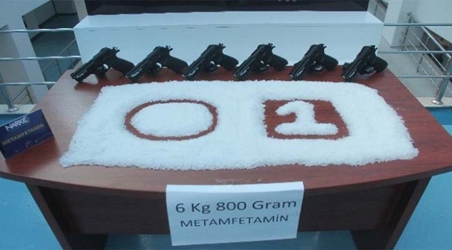 Sofra bezinden 6 kilo metamfetamin çıktı
