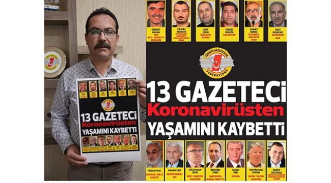 Türkiye’de koronavirüsten 13 gazeteci hayatını kaybetti