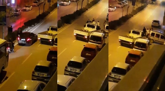 Yol vermeme de yumruklu tekmeli kavga
