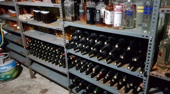 550 litre sahte içki ele geçirildi