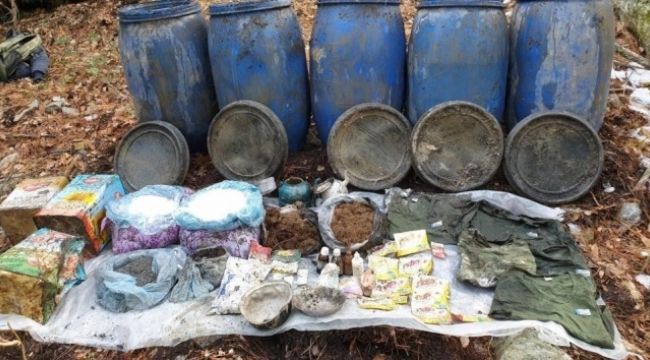PKK'ya ait çok sayıda malzeme ele geçirildi