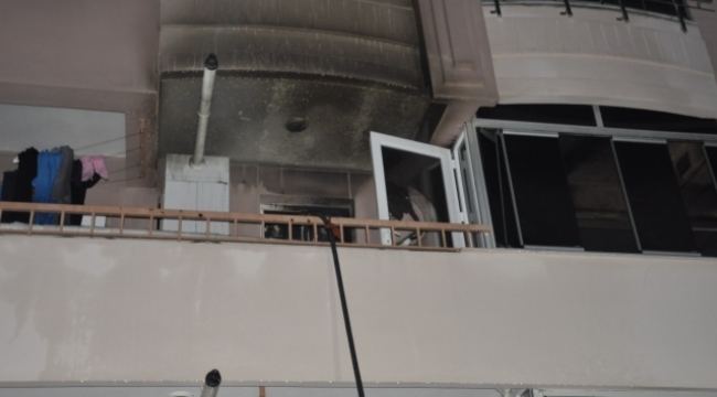Apartmanda korkutan yangın