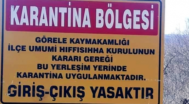 Çiftlik köyü karantinaya alındı