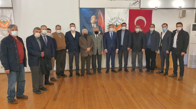 DEVA PARTİSİ YÖNETİCİLERİ ÇİFTÇİLER BİRLİĞİNİ ZİYARET ETTİ