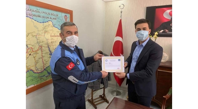 Karaisalı'da zabıtalara başarı belgesi verildi