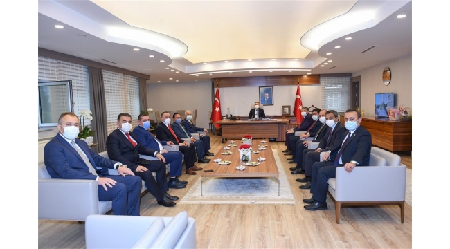 BELEDİYE BAŞKANLARINDAN VALİ ELBAN’A ZİYARET