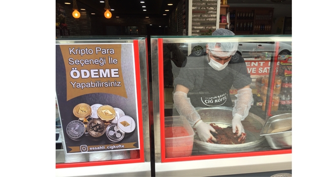 Kripto para ile çiğ köfte satışı
