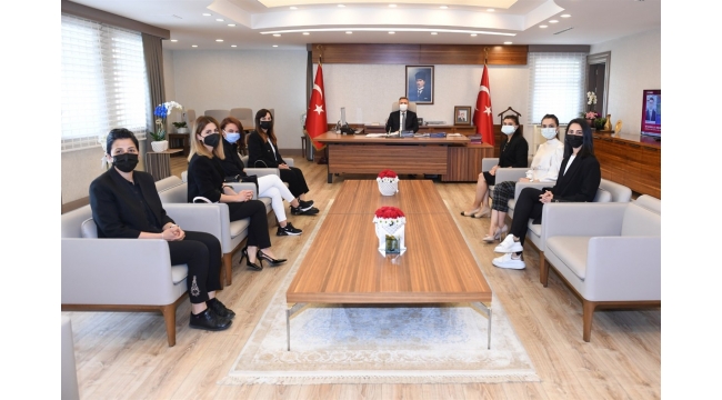 KADIN SANAYİCİLER, VALİ ELBAN’I ZİYARET ETTİ