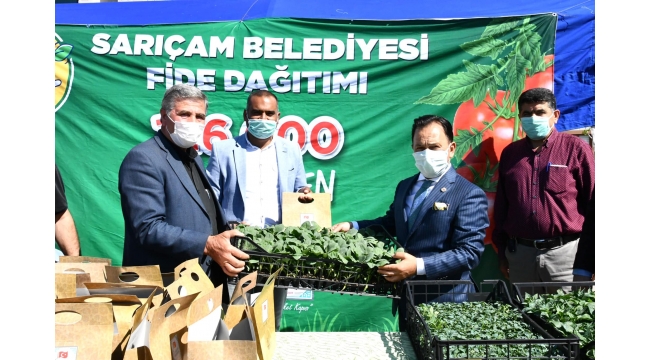 SARIÇAM BELDİYESİ’NDEN REKOR FİDE DAĞITIMI