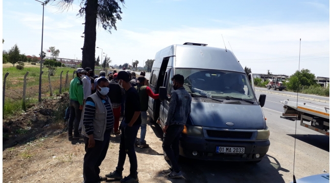 16 kişilik minibüsten 28 yolcu çıktı