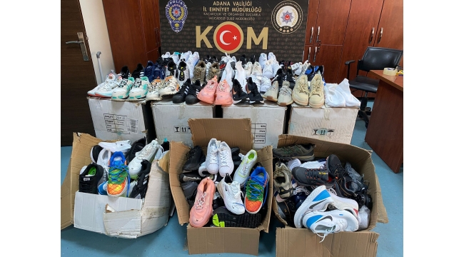 Adana'da 237 çift taklit ayakkabı ele geçirildi
