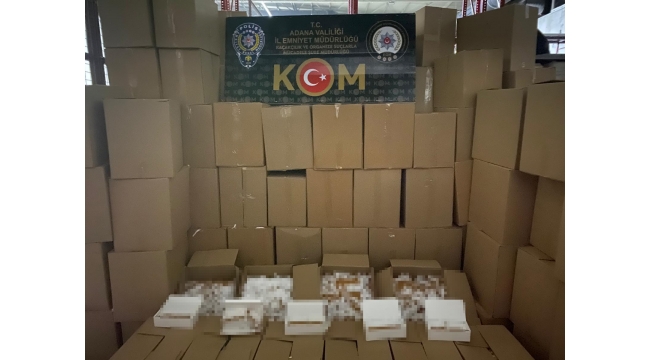 Adana'da 5 milyon 550 bin kaçak makaron ele geçirildi