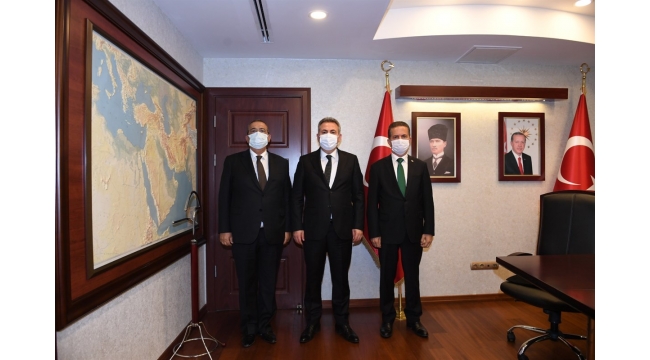 YÜREĞİR ZİRAAT ODASI BAŞKANI MEHMET AKIN DOĞAN, VALİ ELBAN’I ZİYARET ETTİ
