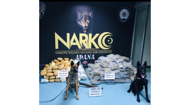 175 kilo 500 gram esrarla yakalandı
