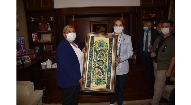 CEYHAN MERAL AKŞENER'İ COŞKUYLA KARŞILADI