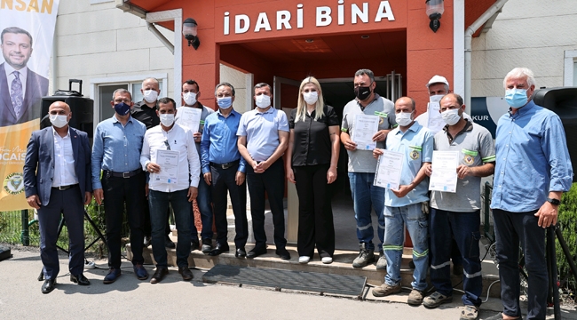 YÜREĞİR BELEDİYESİ ÇALIŞANLARI MESLEKİ YETERLİLİK BELGESİ ALDI