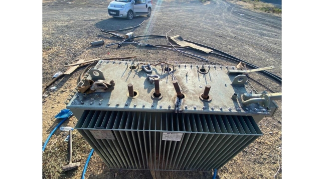 Elektrik trafosunu çalmak istediler