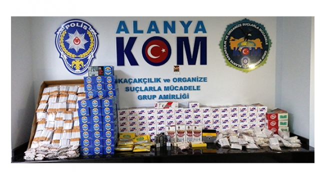 Kaçak makaron ve tütün ele geçirildi