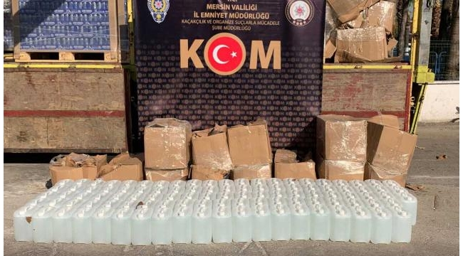 900 litre etil alkol ele geçirildi
