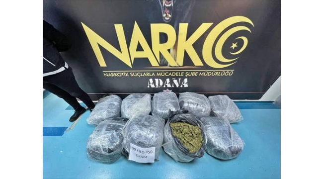 99 kilo 450 gram esrar ele geçirildi