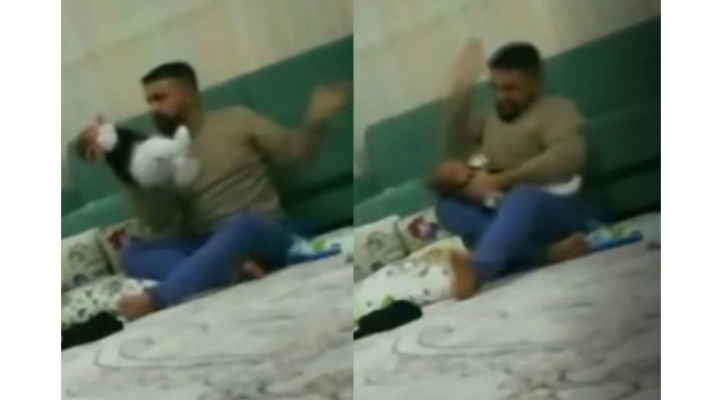 Cani baba 3 aylık bebeğini dövdü!