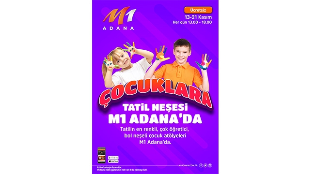 ÇOCUKLARA TATİL NEŞESİ M1 ADANA’DA