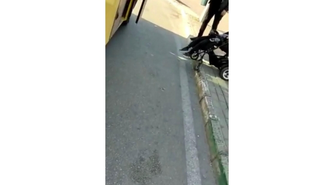 Engelli vatandaş özel halk otobüsüne alınmadı!