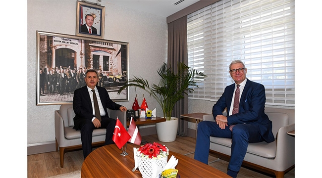 LETONYA ANKARA BÜYÜKELÇİSİ, VALİ ELBAN’I ZİYARET ETTİ