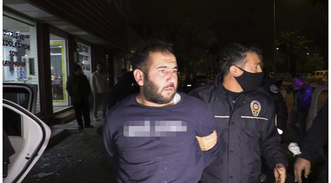 Polisten kaçtı mobilya mağazasına girdi
