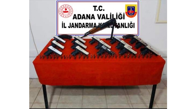 Uzun namlulu silah ve tabanca ele geçirildi