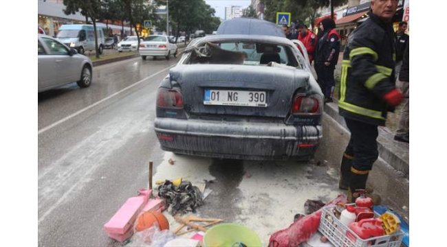 Adana'da LPG'li otomobilde patlama