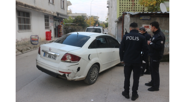 Çalıntı araç kaza yapmış halde bulundu