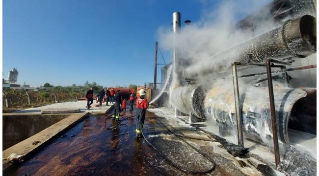 Geri dönüşüm fabrikasında patlama:1 yaralı