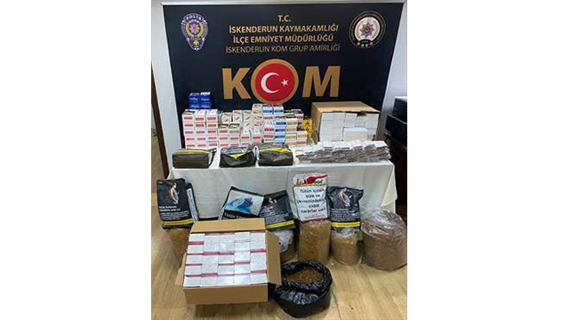 Gümrük kaçağı makaron ve tütün ele geçirildi