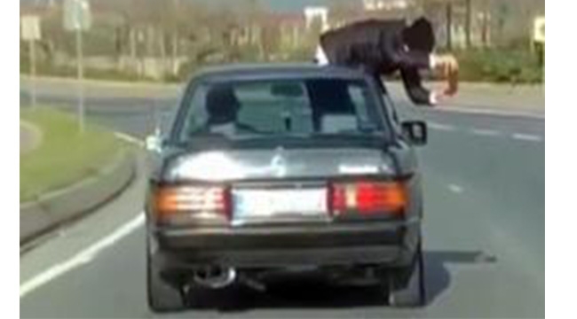 Trafikte tehlikeli anlar!