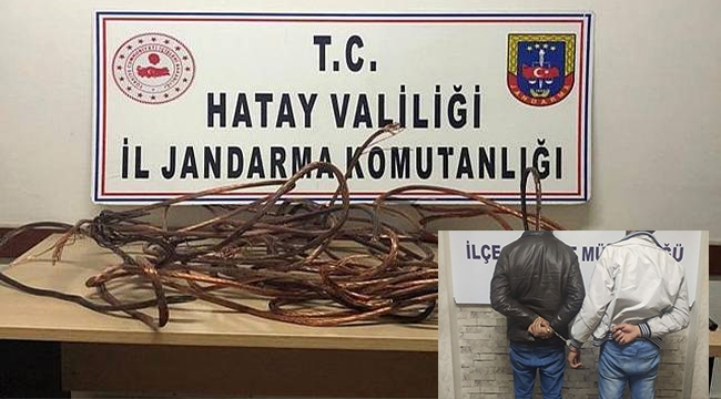 Kablo hırsızlığı şüphelisi 2 kişi tutuklandı