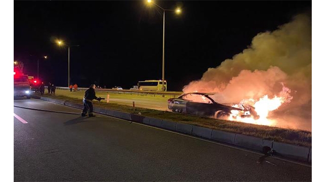 Seyir halindeyken alev aldı!