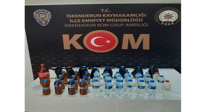 21 litre sahte içki ele geçirildi