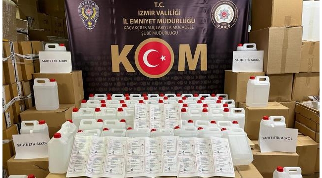 3 bin 65 litre etil alkol ele geçirildi