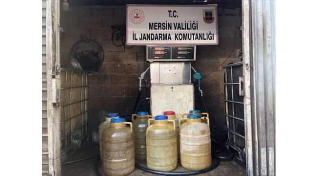 Mersin'de kaçak 33 bin 200 litre akaryakıt ele geçirildi