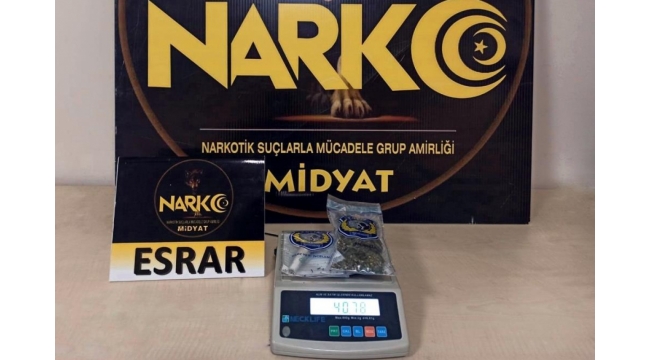 Midyat'ta uyuşturucu operasyonu!