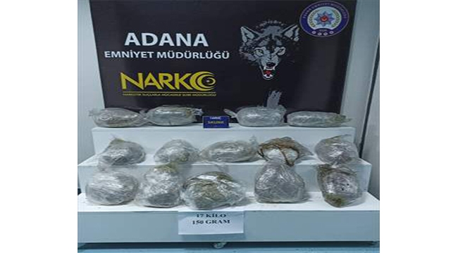Yedek lastiğe gizlenmiş esrar ele geçirildi
