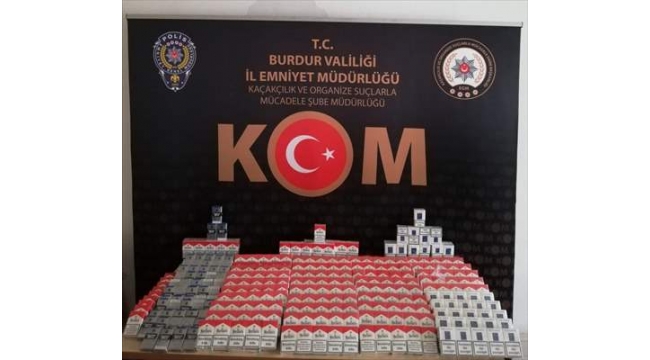 550 paket çeşitli markalarda kaçak sigara ele geçirildi